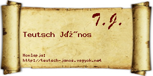 Teutsch János névjegykártya